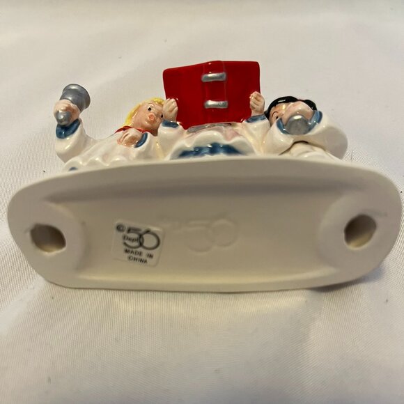 Department 56 Snow Village – Shady Oak Church (1994) w/ Trees and Carolers - Picture 13 of 15